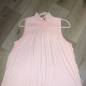Pink cotton tank